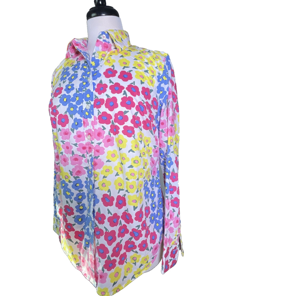 Talbots Floral Button Down Small